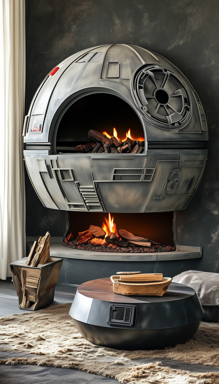 Bring the Galaxy Home: A Star Wars-Themed Fireplace for Your Living Space