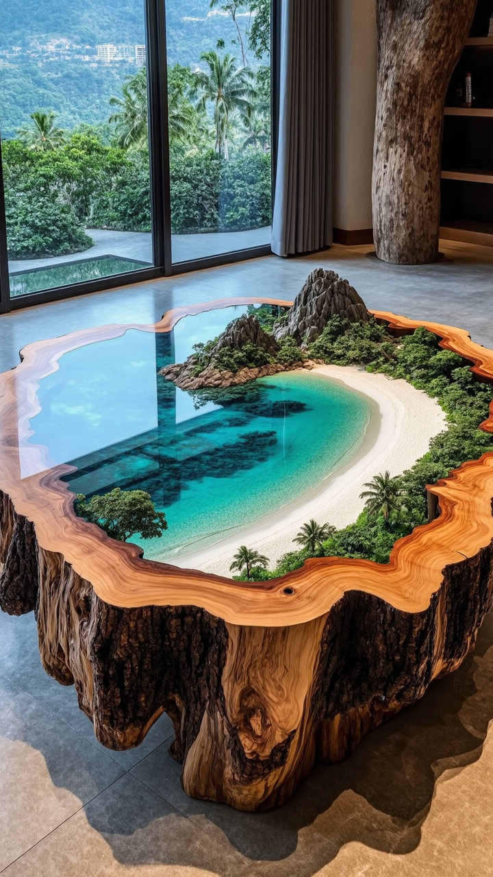 Transform Your Living Room with a Nature-Inspired Coffee Table