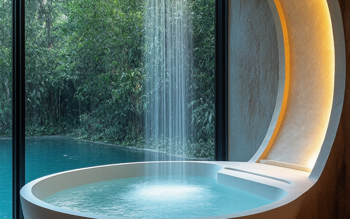 A Celestial Escape: The Crescent Moon Bathtub in Luxury Homes