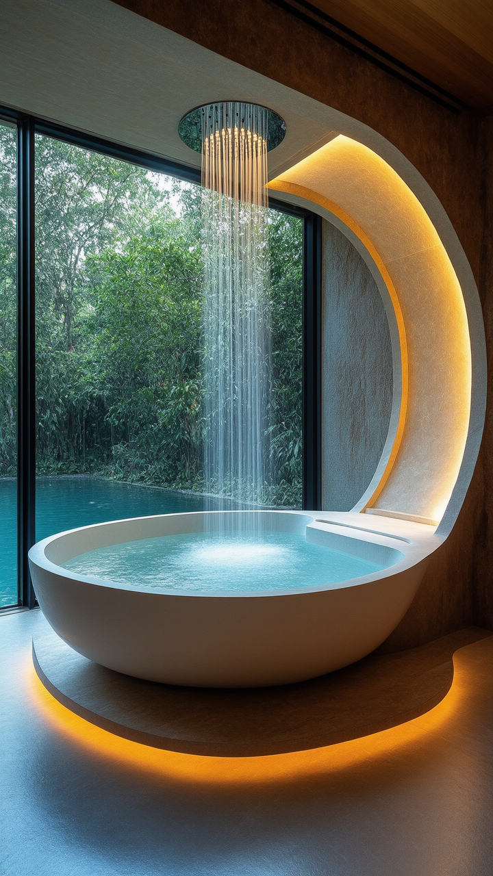 A Celestial Escape: The Crescent Moon Bathtub in Luxury Homes